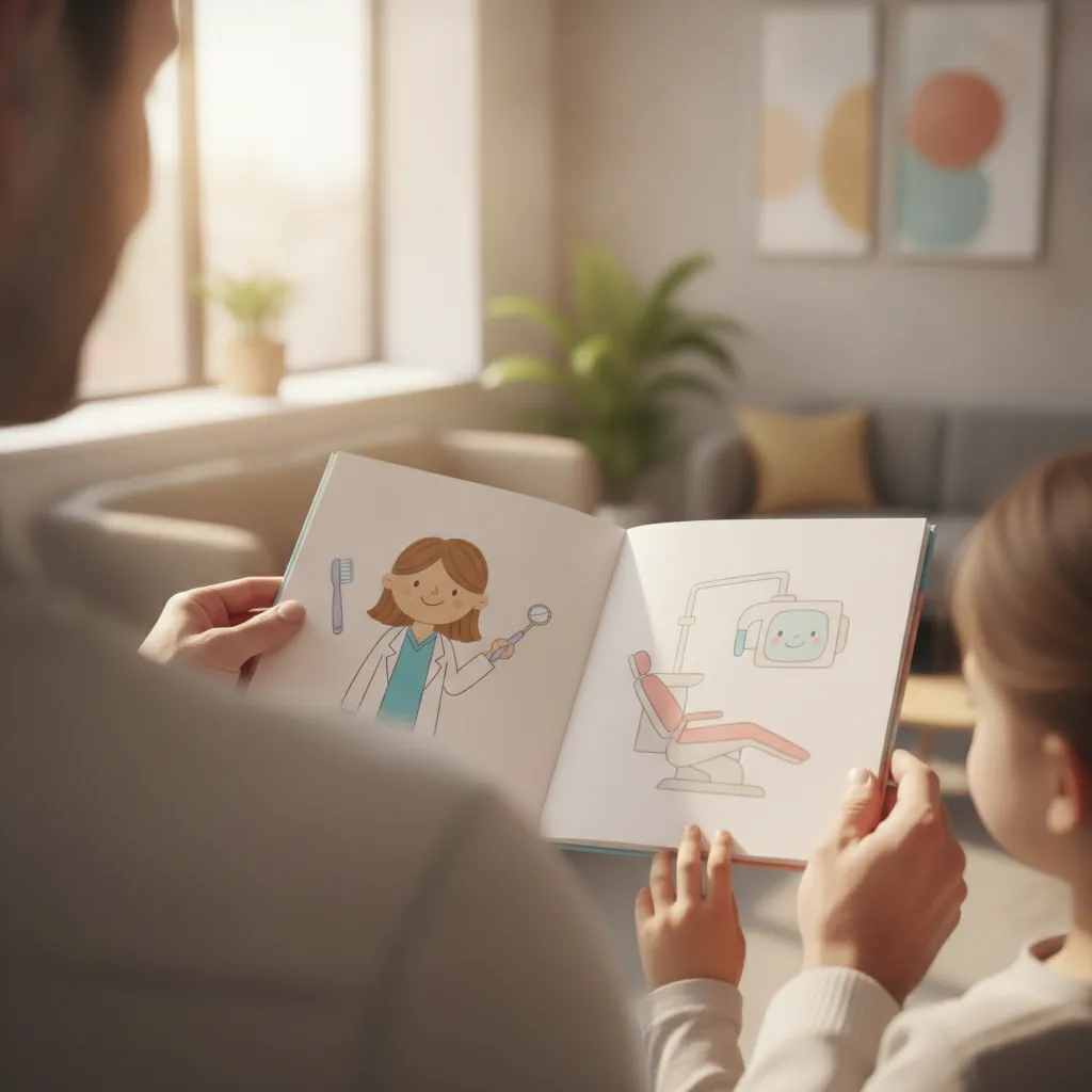 Explaining a dental visit to a child with special needs using simple, literal language