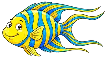 Cartoon angelfish