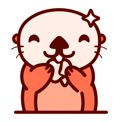 Cartoon otter, laser procedures