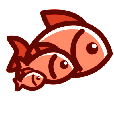 Parent and baby fish - shark teeth