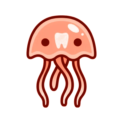Cartoon jellyfish, dental technology