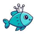 Stainless steel crowns fish mascot